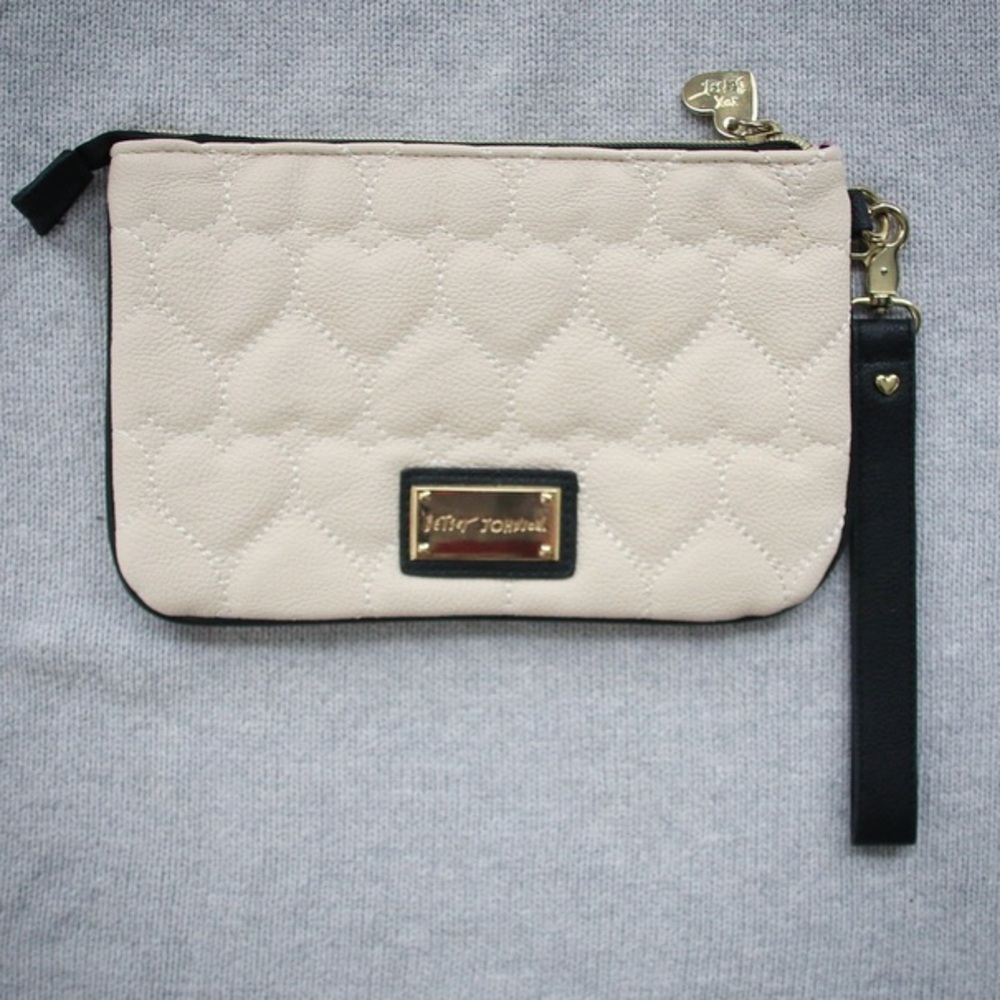 Betsey Johnson clutch with M monogram